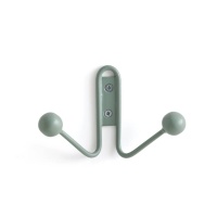 Вешалка-крючок Двойная из металла Hiba единый размер зеленый LA REDOUTE INTERIEURS  фото, kupilegko.ru